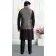 Black Kurta Pajama for Men in Art Banarasi Silk - 217509
