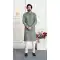 Green Embroidery Work Men Art Silk Kurta Pajama - 217543