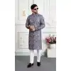 Shop Blue Art Silk Men Kurta Pajama Plus Size - 217551