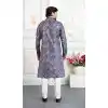 Shop Blue Art Silk Men Kurta Pajama Plus Size - 217551