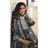 Buy Black Chinon Handwork Salwar Suit Plus Size for Women - 217609