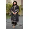 Shop Black Digital Print Chinon Salwar Suit Plus Size - 217610
