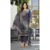 Buy Grey Party Wear Chinon Salwar Suit Plus Size - 217611