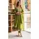 Mehendi Green Salwar Suit in Vichitra Silk for Women - 217642