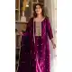 Wine Party Wear Vichitra Silk Suit for Women - 217643