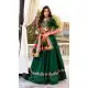 Green Party Wear Lehenga Choli with Embroidery Work - 217594
