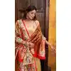 Buy Cream Silk Paithani Plus Size Lehenga Choli with Zari Work - 217647