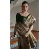 Buy Dark Green Plus Size Paithani Saree with Zari Work - 217651