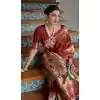 Maroon Banarasi Silk Plus Size Saree for Party Wear - 217654