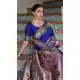 Royal Blue Banarasi Silk Paithani Saree with Zari Work - 217655