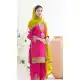 Yellow Chinon Punjabi Suit with Elegant Work - 217682