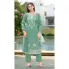Buy Blue Cotton Salwar Suit Plus Size for Women - 217708