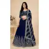 Women's Blue Embroidered Lehenga Choli Plus Size Online - 217761