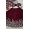 Shop Maroon Sequence Work Lehenga Choli Plus Size for Women - 217762