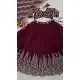 Maroon Embroidered Lehenga Choli for Women - 217762