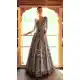 Women's Grey Embroidered Viscose Gown - 217774