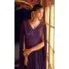 Purple Designer Viscose Gown for Women - 217775