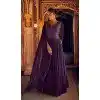 Purple Designer Viscose Gown for Women - 217775