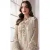 Buy Cream Embroidered Pakistani Suit in Plus Size - 217777