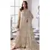 Buy Cream Embroidered Pakistani Suit in Plus Size - 217777