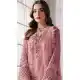 Women's Baby Pink Zari Work Pakistani Suit - 217778