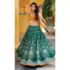 Buy Bottle Green Plus Size Lehenga Choli with Gotta Patti Work - 217858