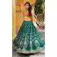 Bottle Green Lehenga Choli with Beads & Gotta Patti - 217858