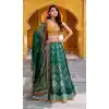 Buy Bottle Green Plus Size Lehenga Choli with Gotta Patti Work - 217858