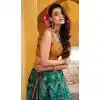 Buy Bottle Green Plus Size Lehenga Choli with Gotta Patti Work - 217858