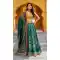 Bottle Green Lehenga Choli with Beads & Gotta Patti - 217858