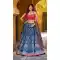 Blue Lehenga Choli with Beads & Gotta Patti - 217859