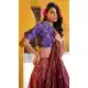 Maroon Lehenga Choli with Beads & Gotta Patti - 217860