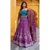 Purple Vaishali Silk Plus Size Lehenga Choli for Women Online - 217861