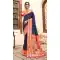 Navy Blue Saree with Woven Work - 217788