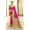 Buy Magenta Plus Size Saree with Woven Work Online - 217790