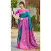 Buy Sky Blue Plus Size Saree with Jacquard Work - 217799