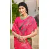 Shop Mehendi Green Pochampalli Silk Plus Size Saree - 217802