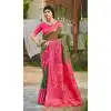Shop Mehendi Green Pochampalli Silk Plus Size Saree - 217802