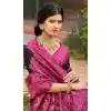 Buy Black Pochampalli Silk Plus Size Saree - 217805