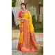 Yellow Traditional Saree with Jacquard Work - 217806