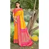 Shop Yellow Traditional Plus Size Saree with Jacquard Work - 217816