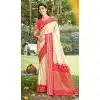 Buy Cream Soft Silk Plus Size Saree with Jacquard Work - 217817