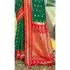 Shop Green Traditional Soft Silk Plus Size Saree with Jacquard Work - 217820