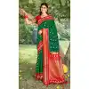 Shop Green Traditional Soft Silk Plus Size Saree with Jacquard Work - 217820