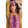 Shop Yellow Plus Size Palazzo Suit with Sequence Work - 217852