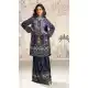 Blue Crepe Palazzo Suit with Embroidery Work - 217853
