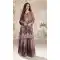 Mauve Crepe Palazzo Suit with Sequence Embroidery - 217854