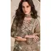 Buy Beige Plus Size Palazzo Suit with Embroidery Work - 217855