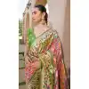 Buy Multi Color Soft Silk Saree for Plus Size with Meena Work - 217878