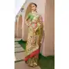 Buy Multi Color Soft Silk Saree for Plus Size with Meena Work - 217878